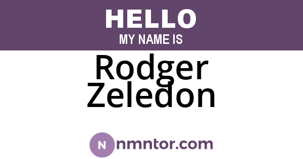 Rodger Zeledon