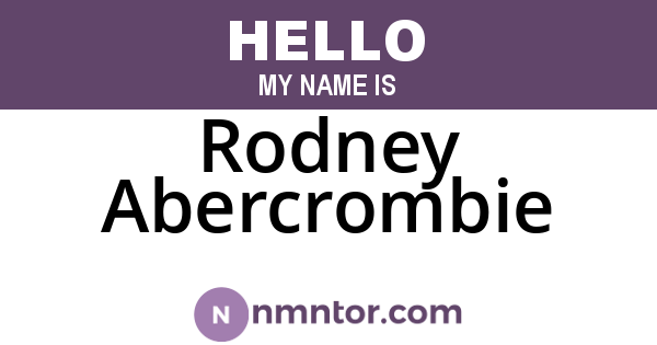Rodney Abercrombie