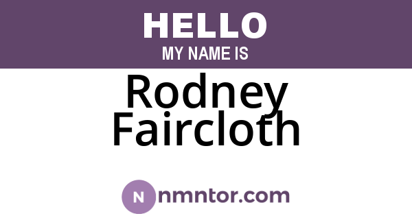 Rodney Faircloth