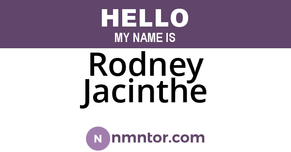 Rodney Jacinthe