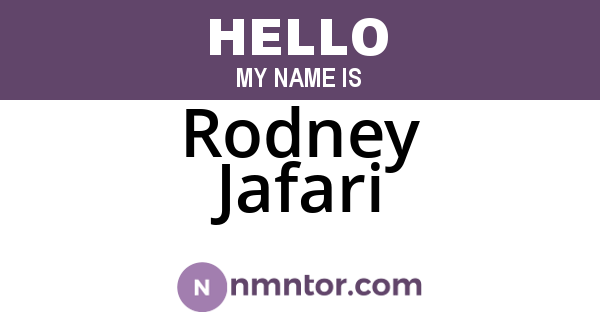 Rodney Jafari