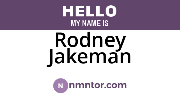 Rodney Jakeman