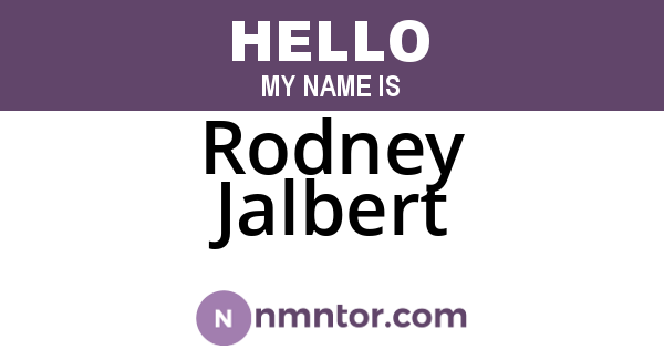 Rodney Jalbert