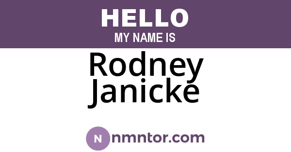 Rodney Janicke