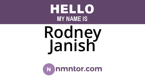 Rodney Janish