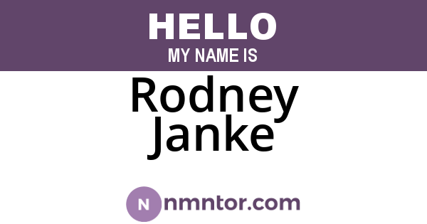 Rodney Janke