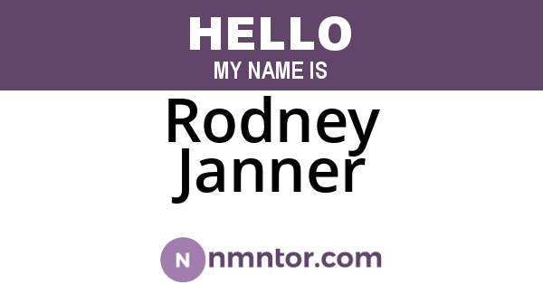 Rodney Janner