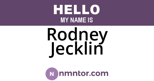 Rodney Jecklin