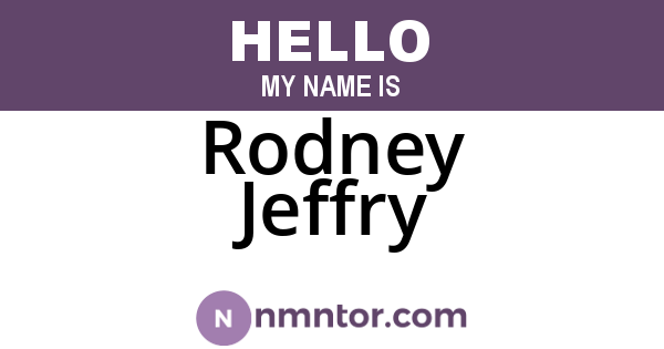 Rodney Jeffry