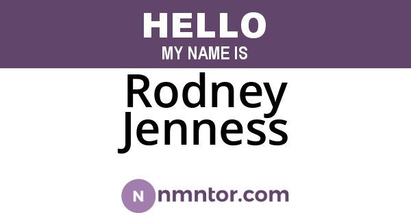 Rodney Jenness