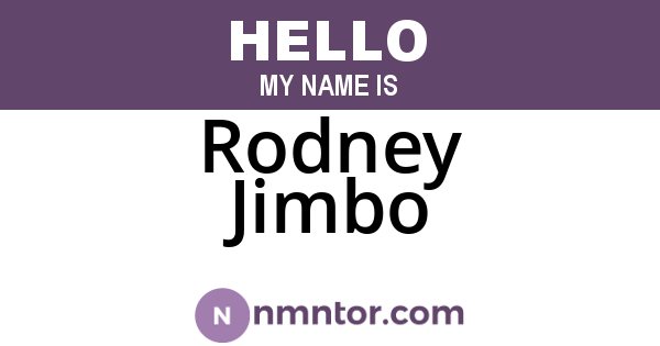 Rodney Jimbo