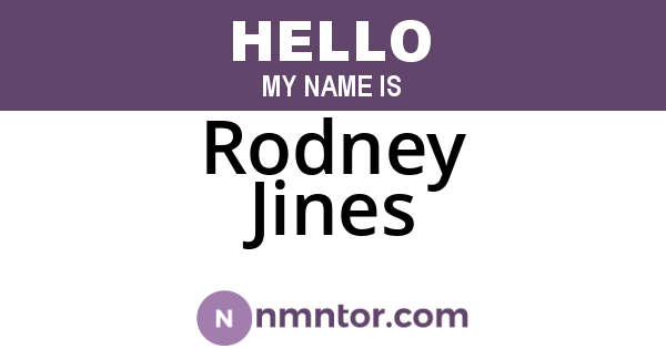 Rodney Jines