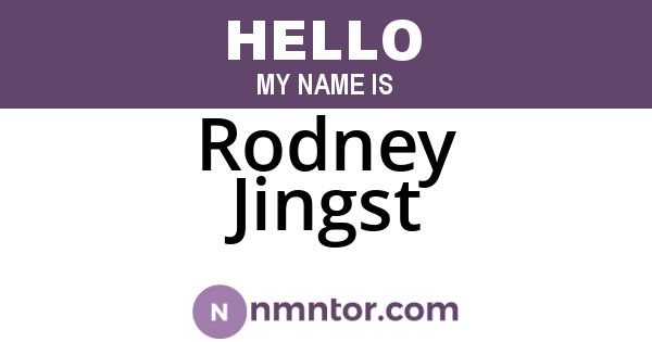 Rodney Jingst
