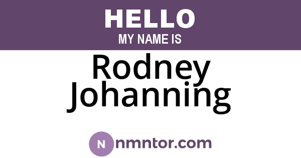 Rodney Johanning