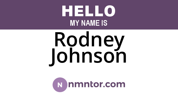 Rodney Johnson