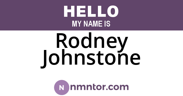 Rodney Johnstone