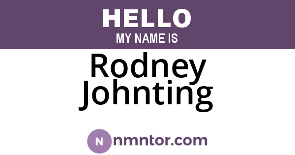 Rodney Johnting