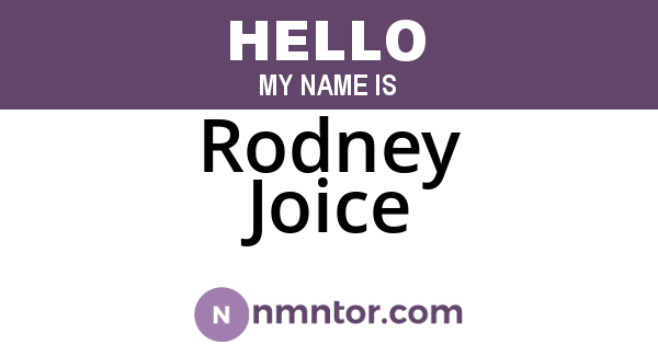 Rodney Joice