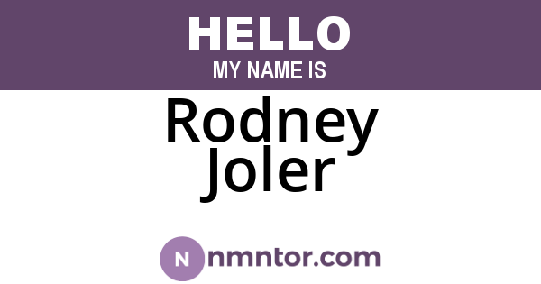 Rodney Joler