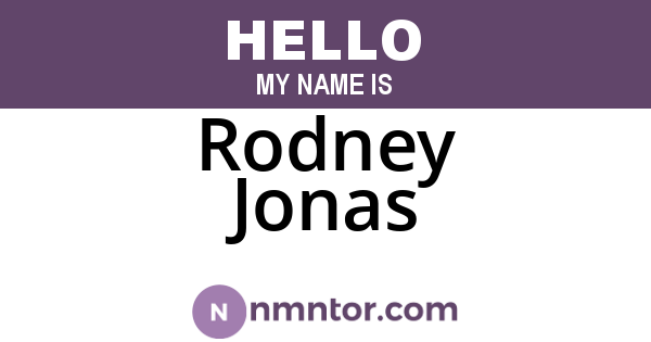 Rodney Jonas