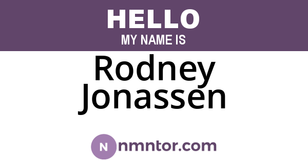 Rodney Jonassen