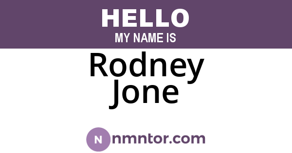 Rodney Jone