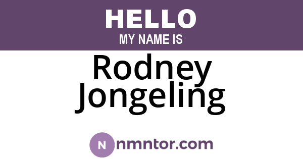 Rodney Jongeling