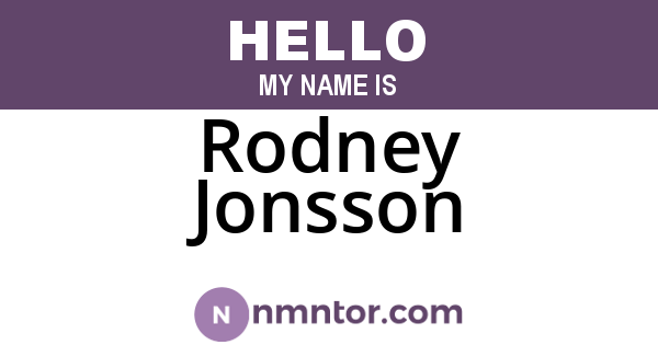 Rodney Jonsson