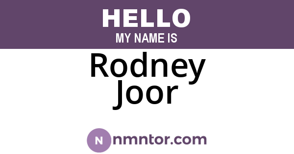 Rodney Joor