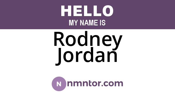 Rodney Jordan