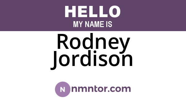 Rodney Jordison
