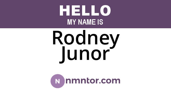 Rodney Junor