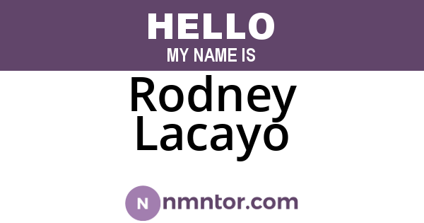 Rodney Lacayo