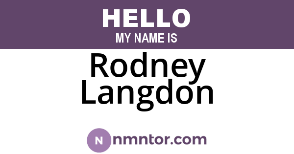 Rodney Langdon