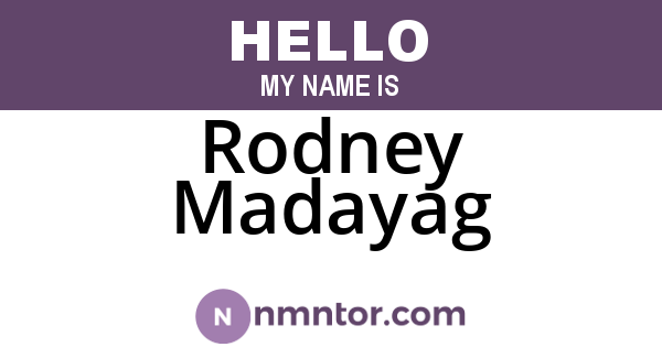 Rodney Madayag