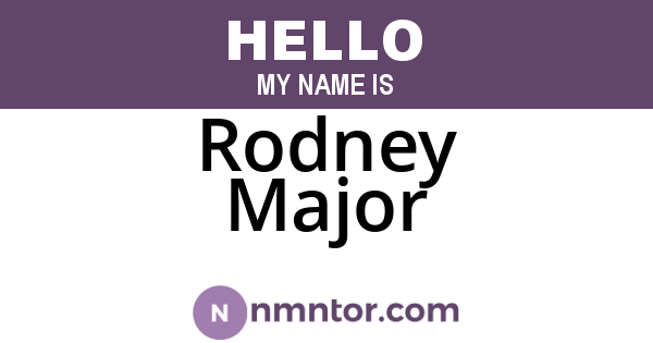 Rodney Major