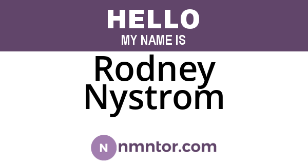 Rodney Nystrom