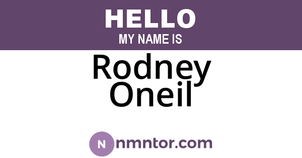 Rodney Oneil