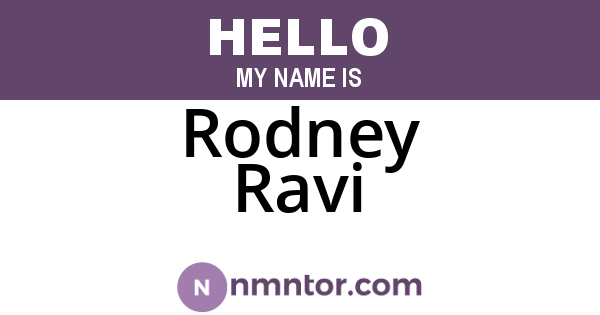 Rodney Ravi