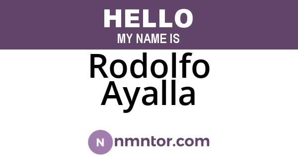 Rodolfo Ayalla
