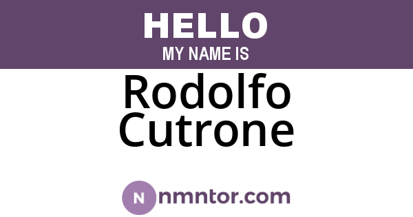 Rodolfo Cutrone
