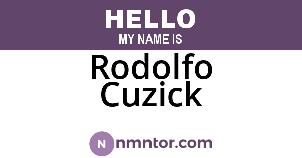 Rodolfo Cuzick