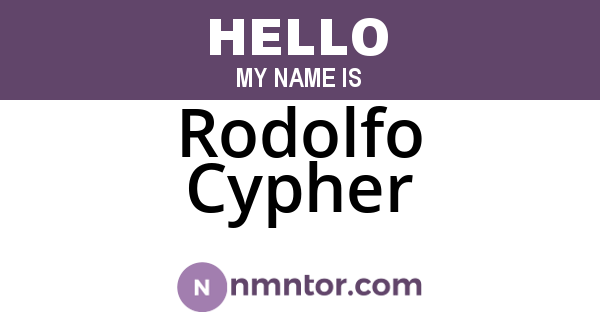 Rodolfo Cypher