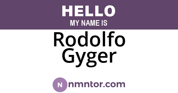 Rodolfo Gyger