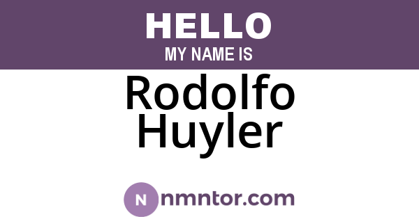 Rodolfo Huyler