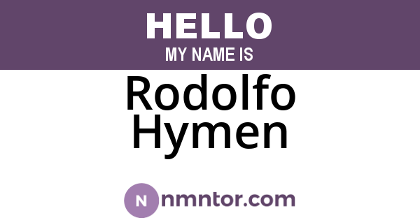 Rodolfo Hymen