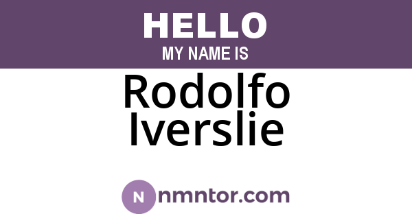 Rodolfo Iverslie