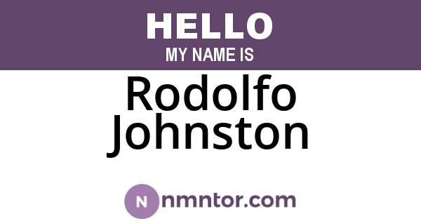 Rodolfo Johnston
