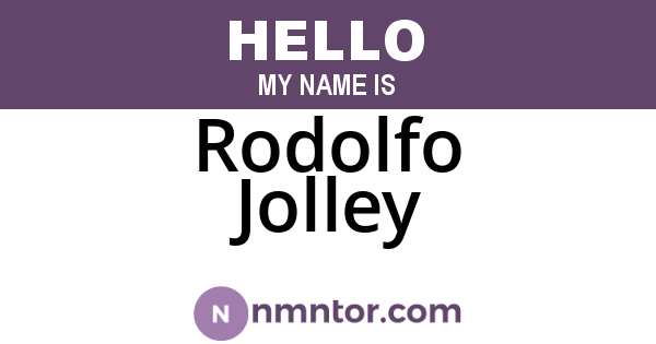 Rodolfo Jolley