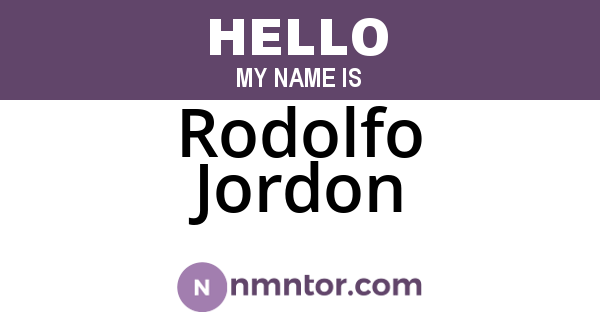 Rodolfo Jordon